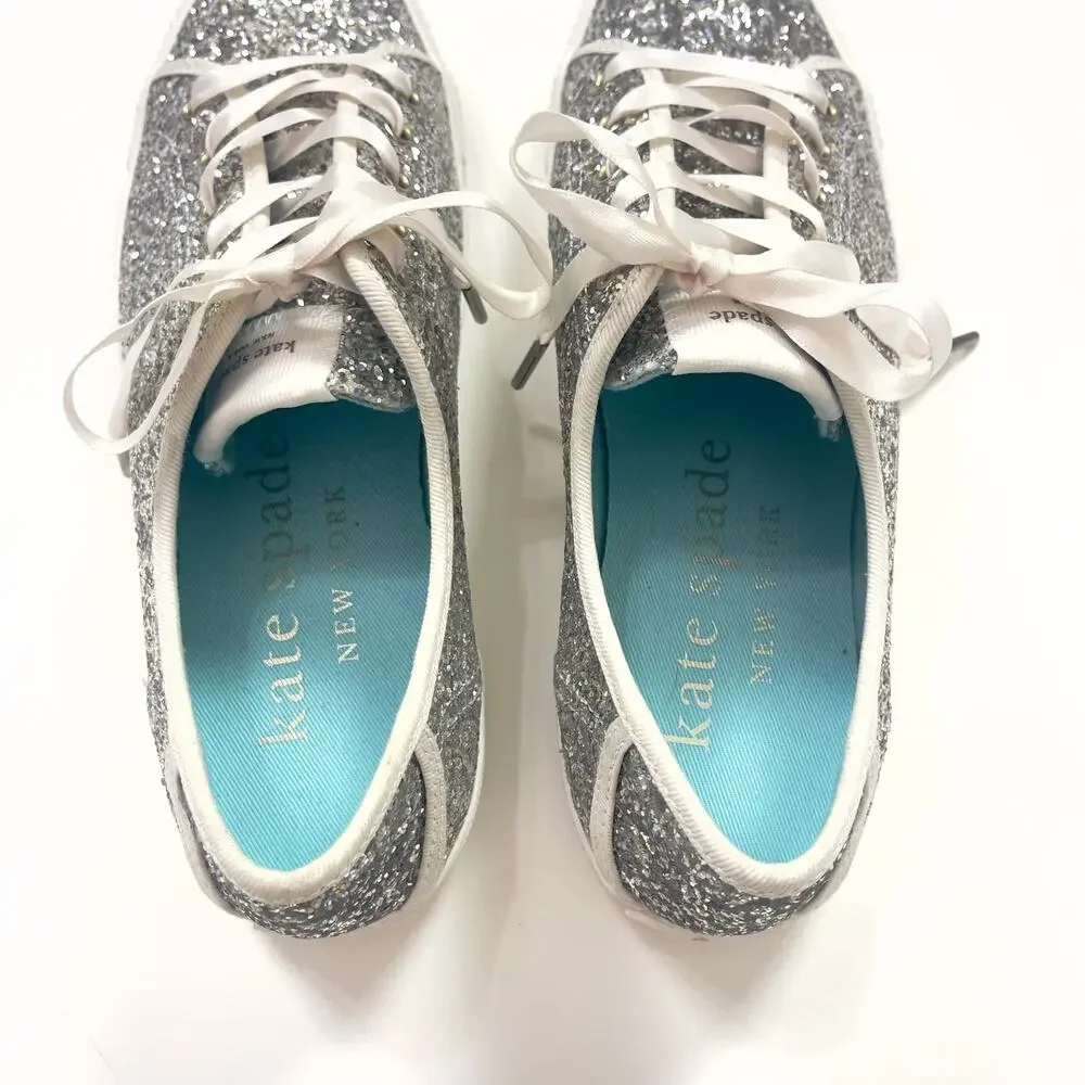 Kate Spade Trista Sneakers in Silver Glitter